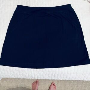 Talbots Elegant Navy Cotton Skort